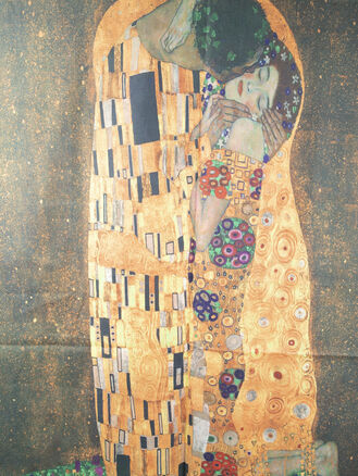 Delfin dámská šála Gustav Klimt Polibek