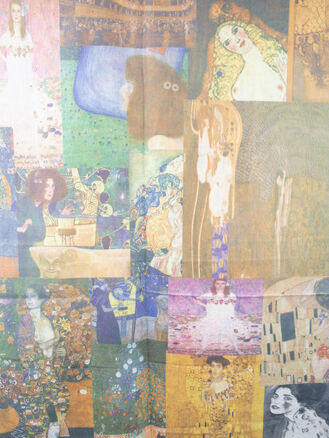 Delfin dámská šála Gustav Klimt Polibek