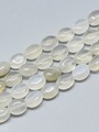 Neukončená šňůra z oválků achátu bílého, 8x6 mm