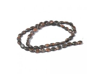 Neukončená šňůra z oválků jaspisu zebra, 8x6 mm