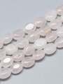 Neukončená šňůra z oválků růženínu, 8x6 mm