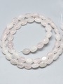 Neukončená šňůra z oválků růženínu, 8x6 mm