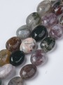 Neukončená šňůra z oválků achátu indického, 8 x 6 mm