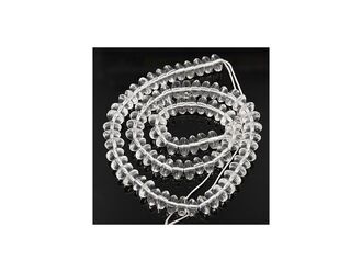Neukončená šňůra z křišťálových syntetických rondelek 6 x 3 mm.