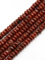 Neukončená šňůra z rondelek jaspis červený fazetovaný, 4 x 2 mm