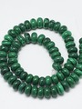 Neukončená šňůra z rondelek ze syntetického malachitu, 10 x 6 mm