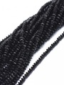 Neukončená šňůra z rondelek z turmalínu černého fasetovaného, 3.5x1.5 mm