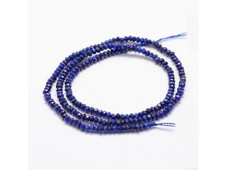 Neukončená šňůra z fazetovaných rondelek z minerálu lapis lazuli, rozměr 3 x 2 mm