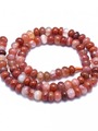 Neukončená šňůra z rondelek z achátu červeného, rozměr 6 x 4 mm
