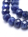 Neukončená šňůra z fazetovaných rondelek ze sodalitu, 6 x 4 mm