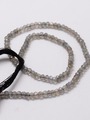 Neukončená šňůra z fazetovaných rondelek z labradoritu, rozměr 3 x 2 mm