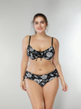  Dámské dvoudílné plavky Plus  značky Modera azurové  květy