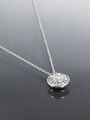Náhrdelník z chirurgické oceli s kolečkem s krystalky