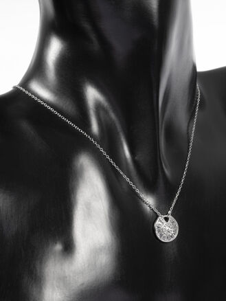 Náhrdelník z chirurgické oceli s kolečkem s krystalky