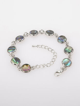 Náramek s perletí Paua s tvarem kolečka