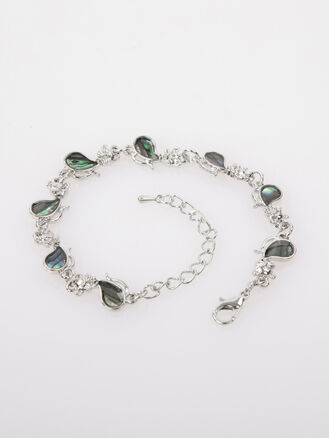 Náramek s perletí Paua ve tvaru kočičky