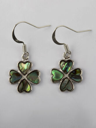 Fashion Jewelry náušnice čtyřlístek s paua perletí