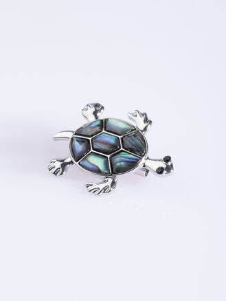 Brož ve tvaru želvičky, zdobeno paua perletí