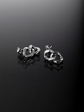 Náušnice z chirurgické oceli řetěz