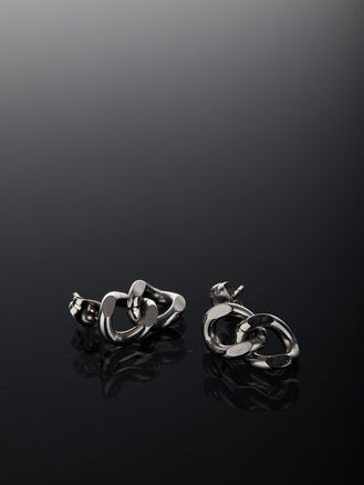 Náušnice z chirurgické oceli řetěz