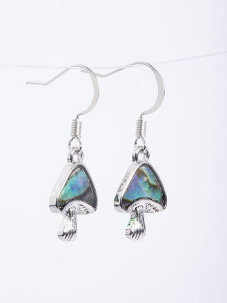 Fashion Jewelry náušnice houby, zdobeno paua perletí