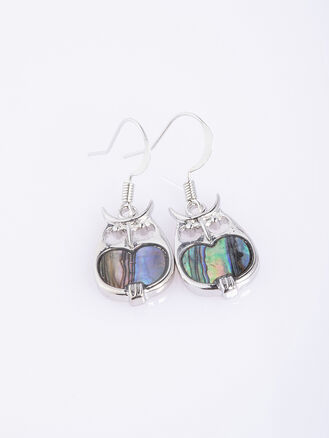 Fashion Jewelry náušnice sovičky, zdobeno paua perletí