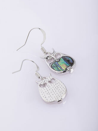 Fashion Jewelry náušnice sovičky, zdobeno paua perletí