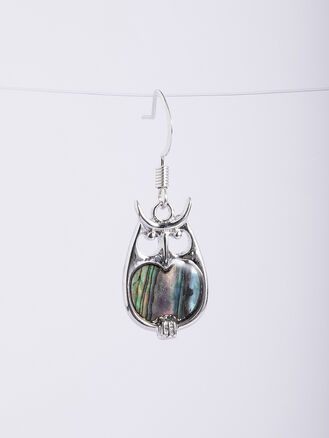 Fashion Jewelry náušnice sovičky, zdobeno paua perletí