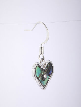 Fashion Jewelry náušnice srdíčka, zdobeno paua perletí