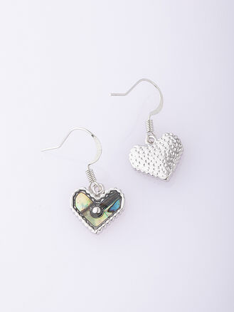 Fashion Jewelry náušnice srdíčka, zdobeno paua perletí