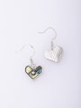 Fashion Jewelry náušnice srdíčka, zdobeno paua perletí