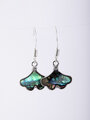 Fashion Jewelry náušnice ginkgo biloba, zdobeno paua perletí