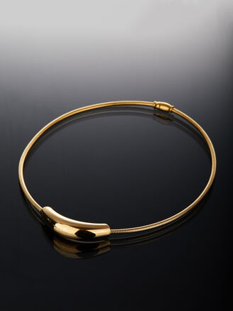 Elegantní zlatý náhrdelník z chirurgické oceli