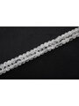 Korálková šňůra ze syntetického křišťálu čirého pukaného - 4 mm