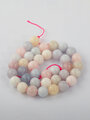 Korálková šňůra z barevných kuliček berylu, velikost cca 10 mm