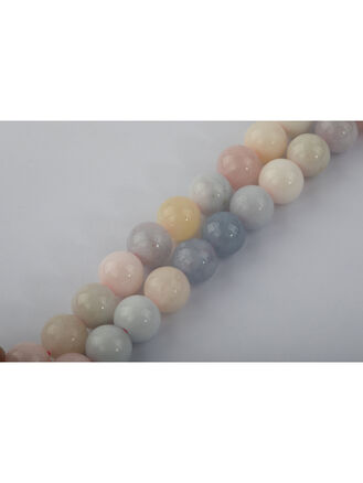 Korálková šňůra z barevných kuliček berylu, velikost cca 10 mm