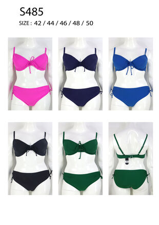 Modera dámské bikiny  s pevnou podprsenokou různé barvy geometrické vzory