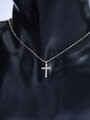 Decentní náhrdelník z chirurgické oceli s křížkem, zlatá, nebo stříbrná barva