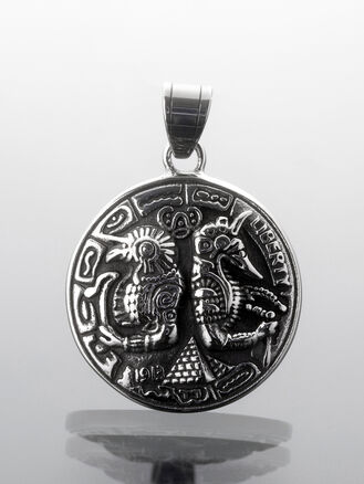 Stylový přívěsek z leštěné chirurgické oceli egyptská tematika  Anubis