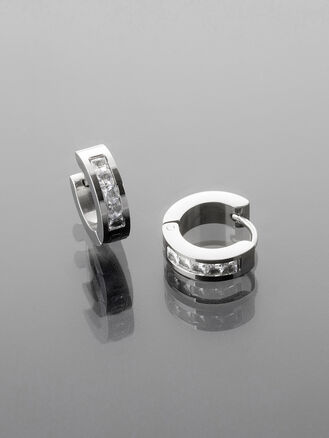 Elegantní kruhové náušnice z chirurgické oceli pro dívky s etno stylem