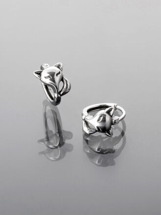 Elegantní náušnice s motivem lišky z chirurgické oceli pro ženy