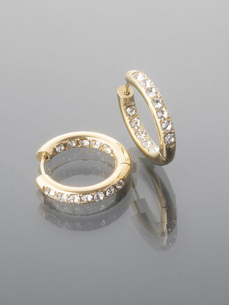 Elegantní zlaté kruhové náušnice z chirurgické oceli pro každou ženu