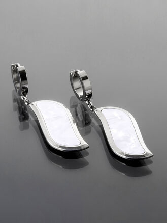 Elegantní visací náušnice z chirurgické oceli s nepravidelným tvarem pro moderní ženy