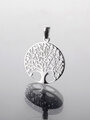 Přívěsek strom života z chirurgické oceli, stříbrná barva kovu