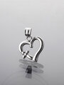 Přívěsek srdce z chirurgické oceli, stříbrná barva kovu