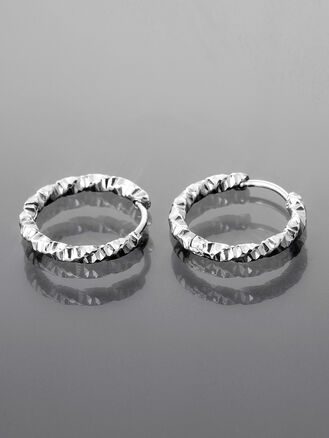 Romantické kruhové náušnice z leštěné chirurgické oceli, Ø 1,8 cm