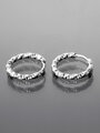 Romantické kruhové náušnice z leštěné chirurgické oceli, Ø 1,8 cm