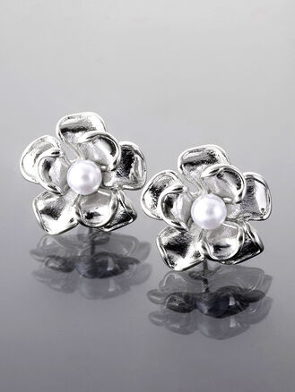 Trendy náušnice z leštěné chirurgické oceli, zlatá nebo stříbrná barva