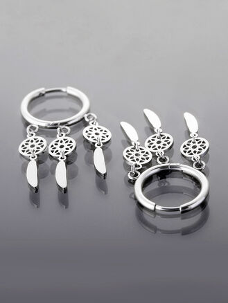 Stylové kruhové náušnice z leštěné chirurgické oceli, zlatá nebo stříbrná barva