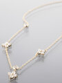 Romantický náhrdelník s krystalky , chirurgická ocel ve zlaté a stříbrné barvě